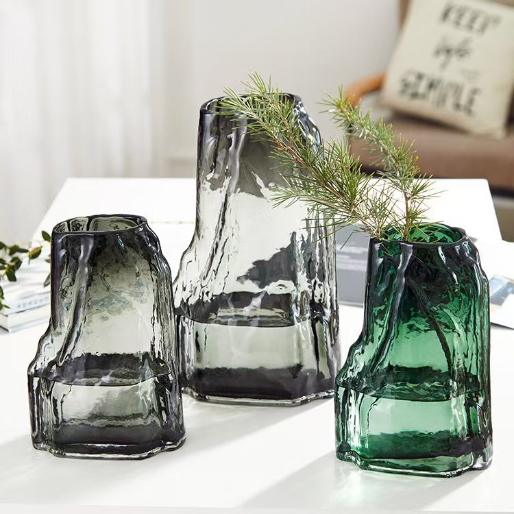 চাইনিজ স্টাইলের কৃত্রিম রকারি কাচের দাগযুক্ত কাচের দানি