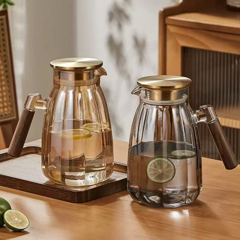 আখরোট হ্যান্ডেল কুমড়া জল জগ